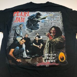 PEARL JAM Vintage 2006 Concert Tour T SHIRT Sz Mens L  grunge rock 2 sided